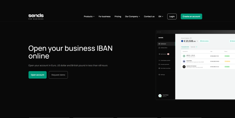 sends-fintech-solutions-for-european-businesses